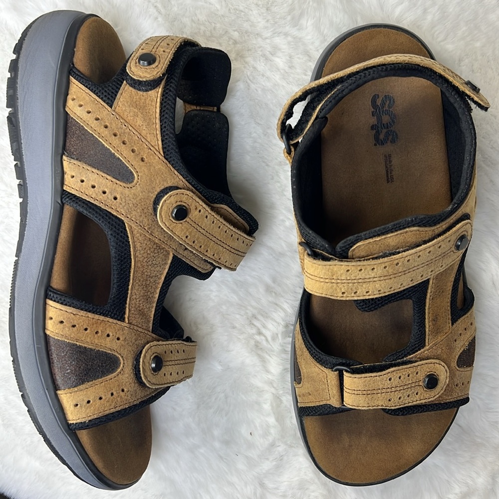 SAS Maverick Stampede Leather Sandal Outdoor Comfort USA Made‎ Trail Walking 10W